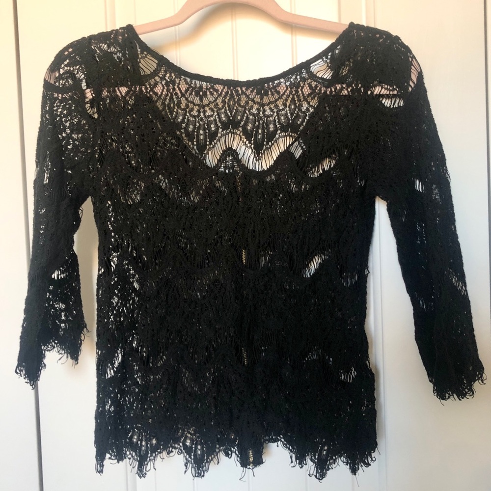 Sheer black top